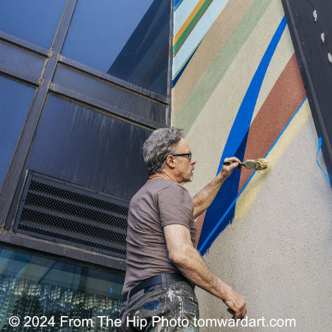 abstract mural painter Renaissance hotel Denver