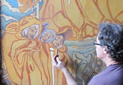 how to restore an old mural